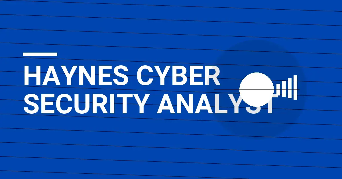 Haynes Cyber Security Analyst