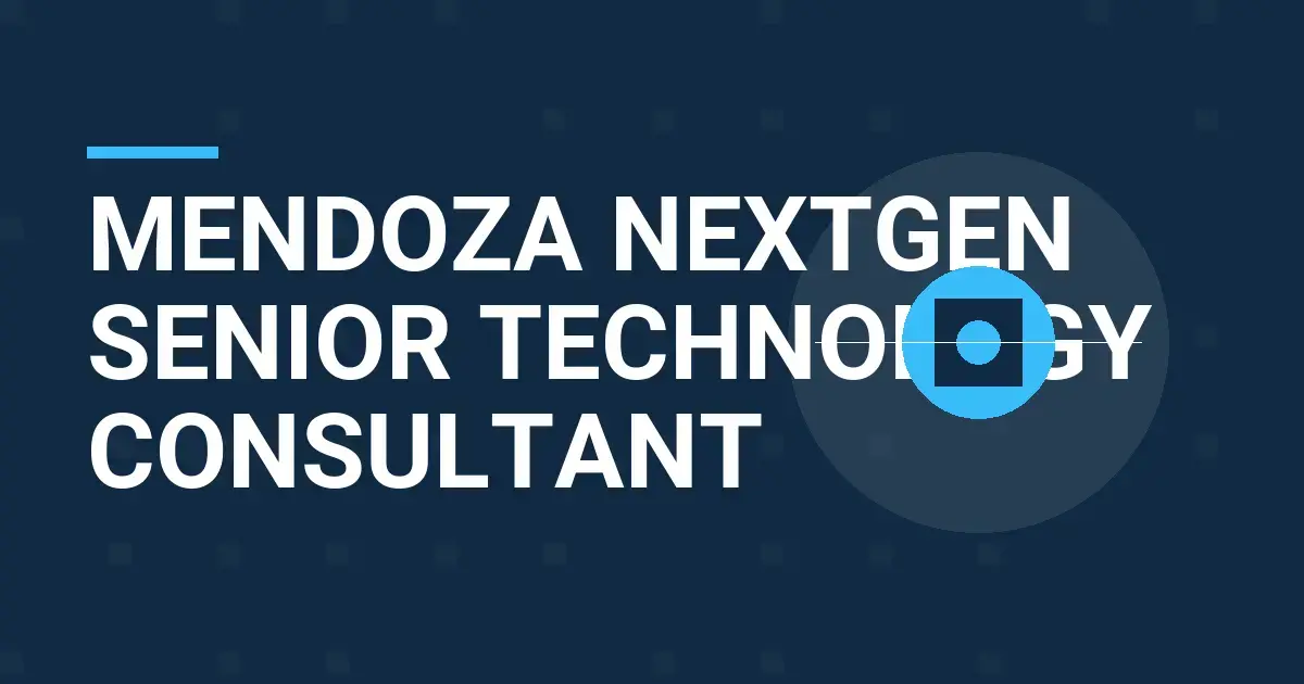 Mendoza NextGen Senior Technology Consultant