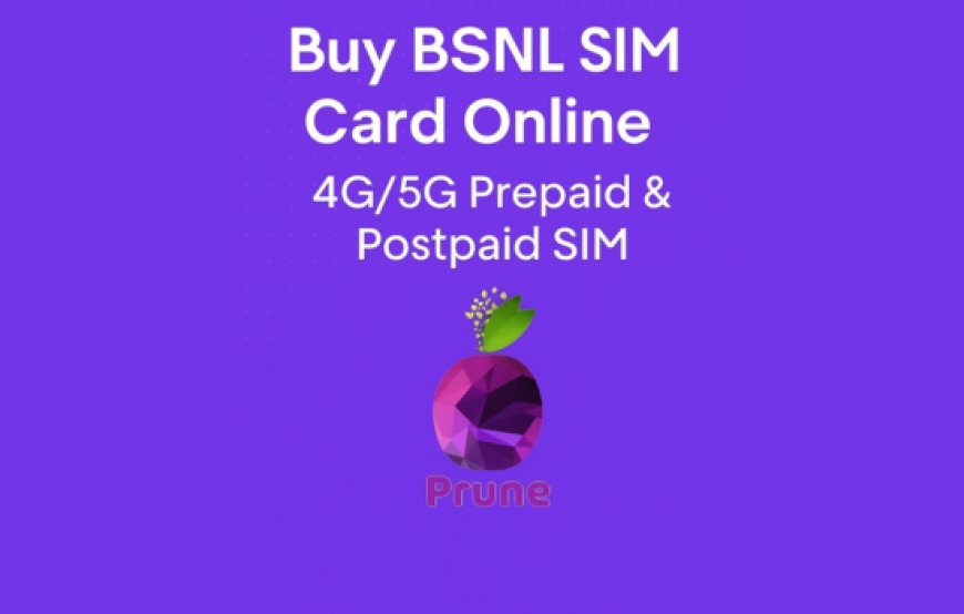 Buy BSNL SIM Card Online | 4G/5G Prepaid & Postpaid SIM - Prune